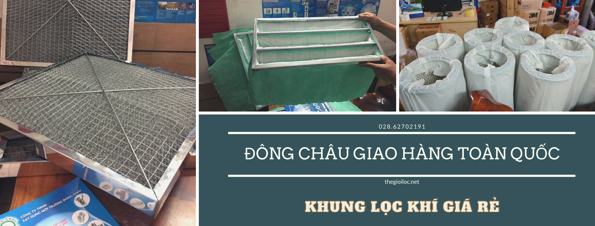 banner sản phẩm khung lọc khí đông châu